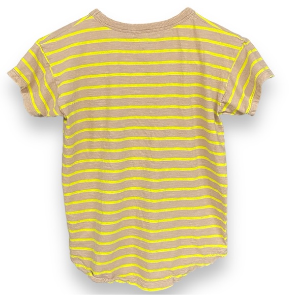 Madewell Organic Cotton Women's Tee in Beige & Zesty Yellow XXS - Picture 4 of 4